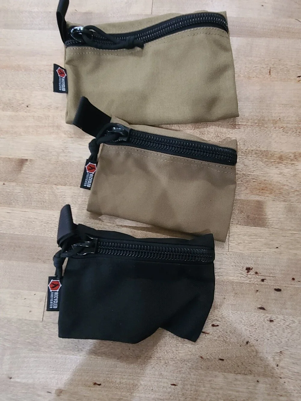 Recycled Firefighter Made In USA Truckie Pouches Lot Of 3
